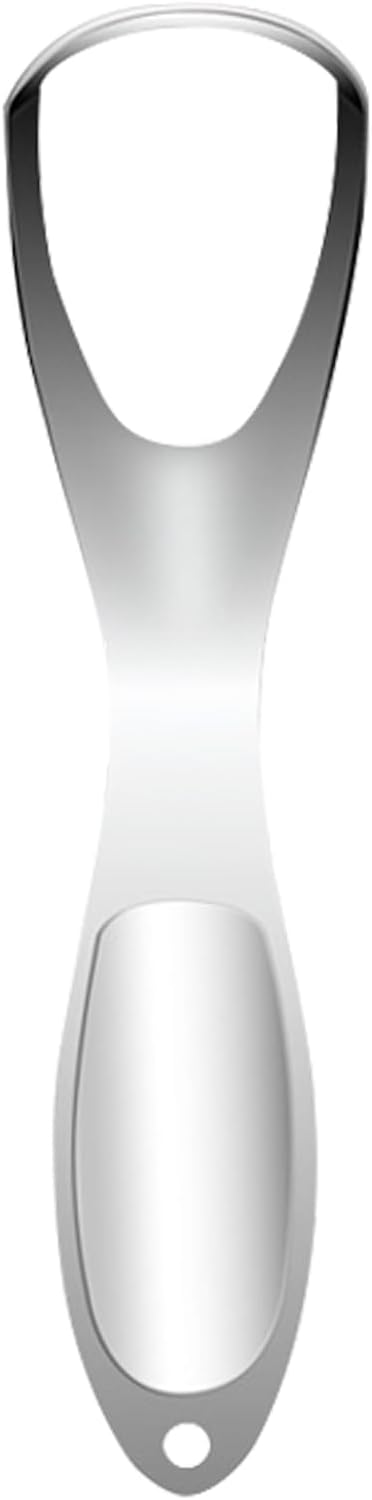 Tongue Scraper, Oral Care Cleaning Tool, 5.71x1.38in Stainless Steel Tongue Cleaner, Fan Shape Design, Authentic Construction for Daily, Adult, Bathroom Use