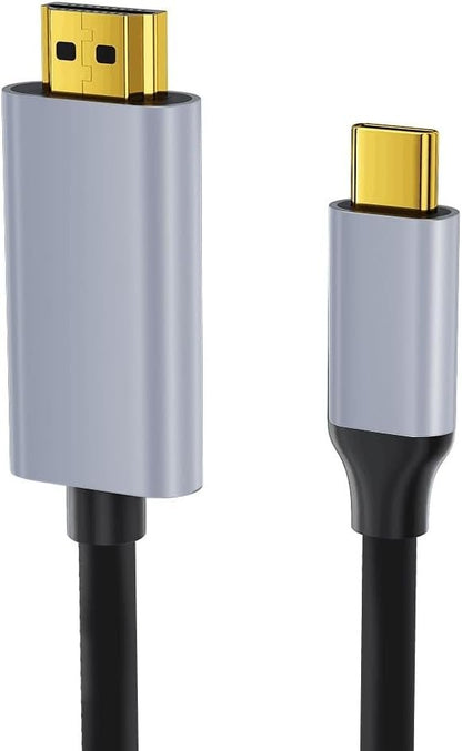 USB C to HDMI Cable [4K 60Hz 1.8M], Type C HDMI Adapter Thunderbolt 4/3, HDMI Extender Cable Compatible for iPhone 15 Pro/ProMax, MacBook Pro, Samsung S23, iPad Air 4/Pro 2021, iMac and More