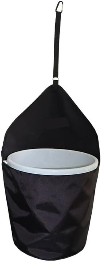 Farm Horse Feed Bag, Horse Trailer Bucket Rack Storage Bag, Adjustable Horse Feed Bag, Durables Canvas Grain Feedbag, Fits 5 Gallon Bucket Bag Hanging Bucket Accessories