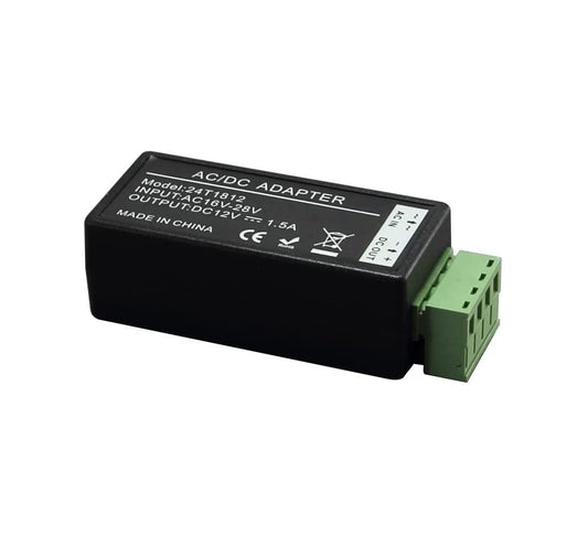 AC 24V to DC 12V 1.5A Power Converter, Universal Powerful Transformer for Surveillance CCTV Security Camera