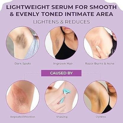 Zenty Spotlite Sensitive Body Serum For Dark Underarms, Inner Thighs & Sensitive Areas | Enriched with Kojic Acid, 4% Niacinnamide| For Dark Intimate Patches, Detanning, Anti Aging and Skin 50gm