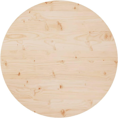 Solid Pine Wood Round Tabletop Ø80 x 2.5cm - Durable Dining, Center & Garden Table Surface - Ideal for Rustic Home Decor & Outdoor Use
