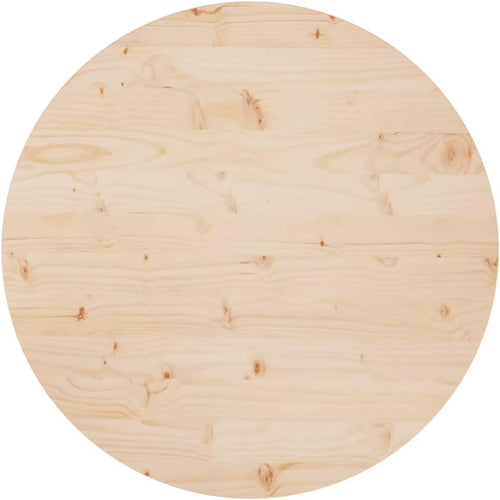 Solid Pine Wood Round Tabletop Ø80 x 2.5cm - Durable Dining, Center & Garden Table Surface - Ideal for Rustic Home Decor & Outdoor Use