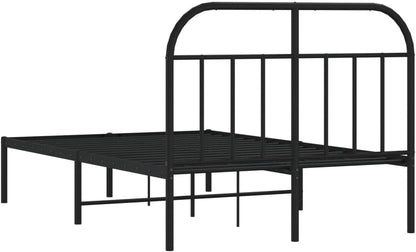 JUNZAI Giroletto con Testiera in Metallo Nero 120x200 cm,Mobili,Letti e Accessori,Letti e telai per Letti
