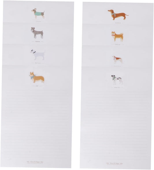 GRADENEVE 80pcs Roll Writing Paper Dog Patterns Kraft Paper Letter Stationery for Letters Notes Art Craft