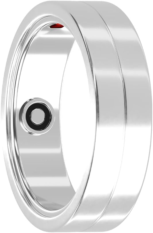 Maxcom mRing | Smart Ring | Silver Size 7 Sleep, Heart Rate and Fitness Tracking Wearable Smartring | Compatible with iOS/Android | 6 Days Battery Life (7)