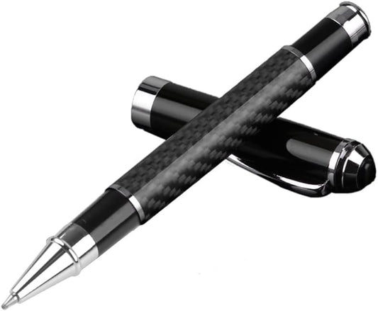 Carbon Fiber Gel Ballpoint Pen Black Business Writing Stationery