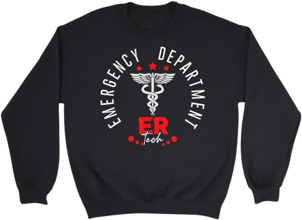 Emergency Department Tech Emergency Room Tech ER Tech Work T-Shirt, Long Sleeve Shirt, Sweatshirt, Hoodie Unisex Adult Size Made in Canada