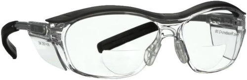 3M Reader Safety Glasses, 2.0 Diopter, Black Frame, Clear Lens