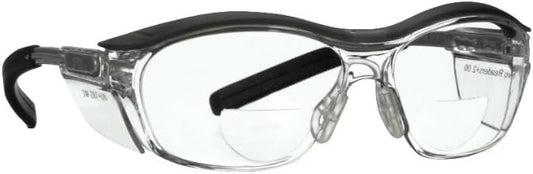 3M Reader Safety Glasses, 2.0 Diopter, Black Frame, Clear Lens