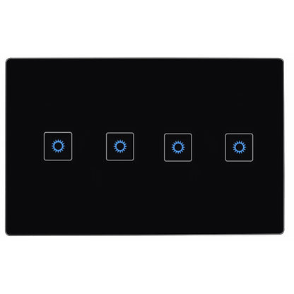 AU/NZ Approved ZigBee Smart 4 Gang Light Switch for Home Automation, Alexa Voice Control - Black 4 Gang