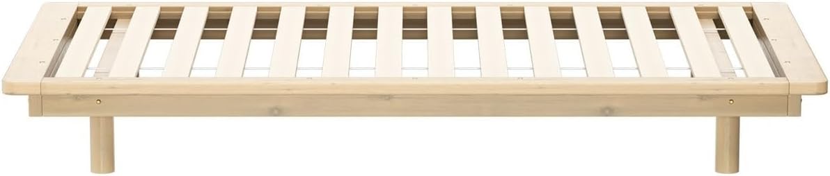 Oikiture Single Bed Frame Solid Wood Frame Platform Bed Wooden Bed Base