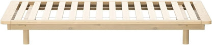 Oikiture Single Bed Frame Solid Wood Frame Platform Bed Wooden Bed Base