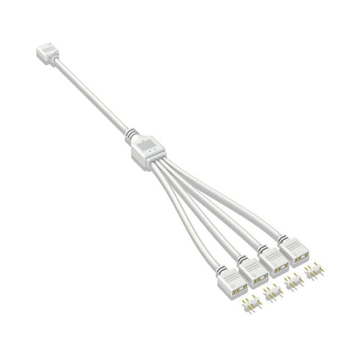 Coolmoon ARGB Splitter 5V 3 Pin Connector 1 to 4 (White)