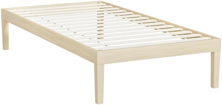 Artiss Single Bed Frame Platform Wooden Timber Frames Beds Base Bedroom Room Decor Home Furniture Oak for Kids, Toddler and Adult, Modern Design with Stable Legs and Storage Space Pine