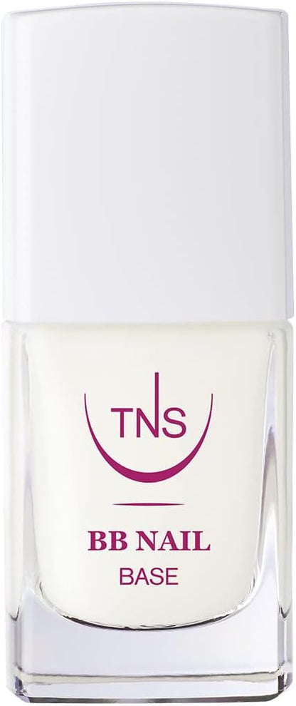 TNS Cosmetics BB Nail Base Coat and Strengthening Treatment 7 in 1 for Nails - 10 ml - White
