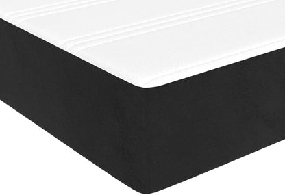 Lechnical Giroletto a Molle con Materasso Nero 140x190 cm in Velluto,Mobili,Letti e Accessori,Letti e telai per Letti