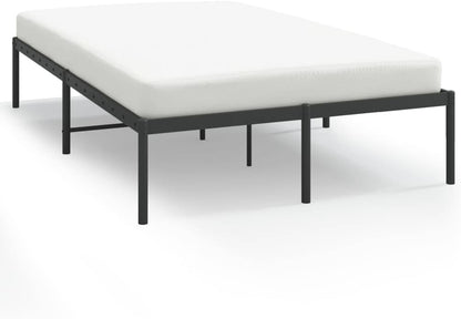 TALCUS Small Double Bed Metal Furniture Set 120 x 190 cm Black