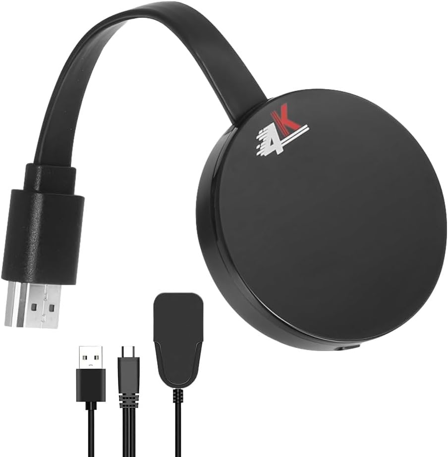 NAVESO Wireless HDMI Display Adapter, Chromecast Device for TV, 5G Miracast Dongle Wireless HDMI Display Adapter, WIFI Display Dongle Compatible with Android,I-OS,Windows,Mac,Airplay,DLNA,Projector