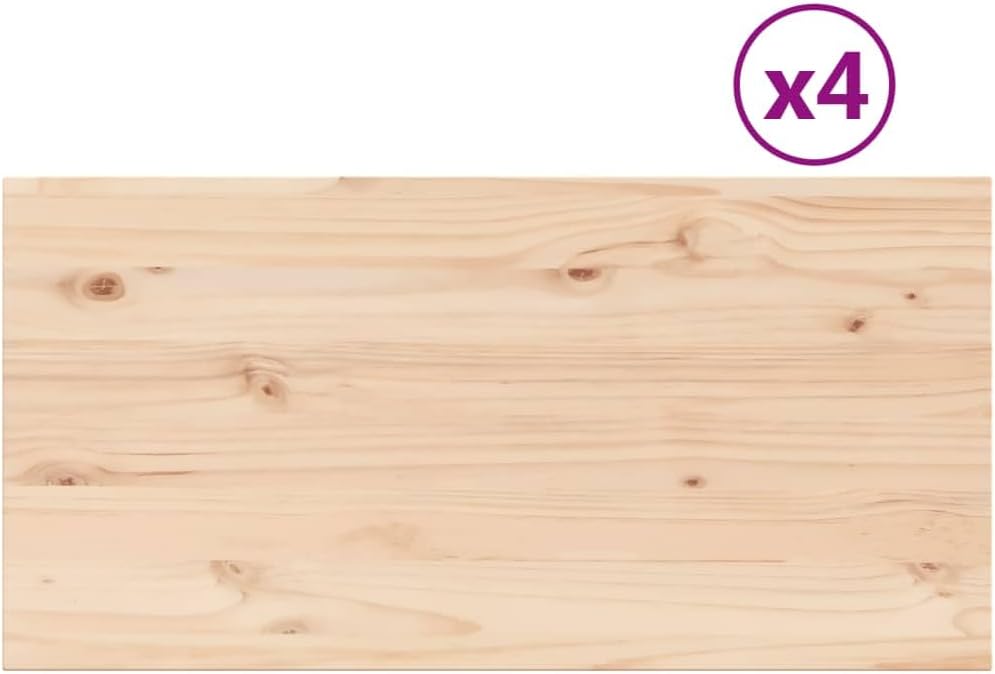 Rettangolare Dining Table Top Replacement, 180x90x1.7 cm, 4 Unit, Solid Pine Wood, Brown Coffee Tavolo, Ristorante & Auxiliary Tavolo, Durevole & Stylish Design