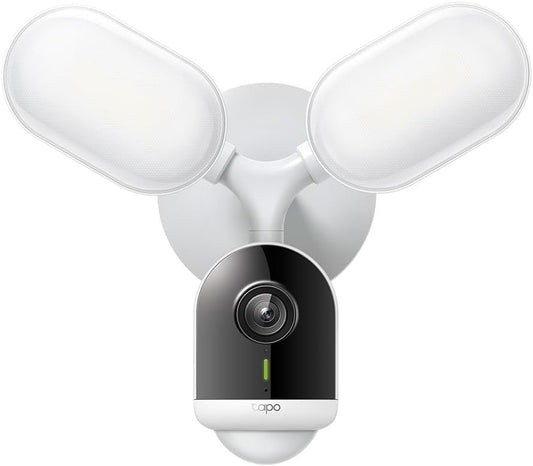 TP-Link Tapo Floodlight Outdoor Security WiFi Camera, Wireless, 2800lm Ultra-Bright, 2K QHD, IP65, 270Â° Motion, Full-Colour Night Vision, Smart AI Detection (Tapo C720)