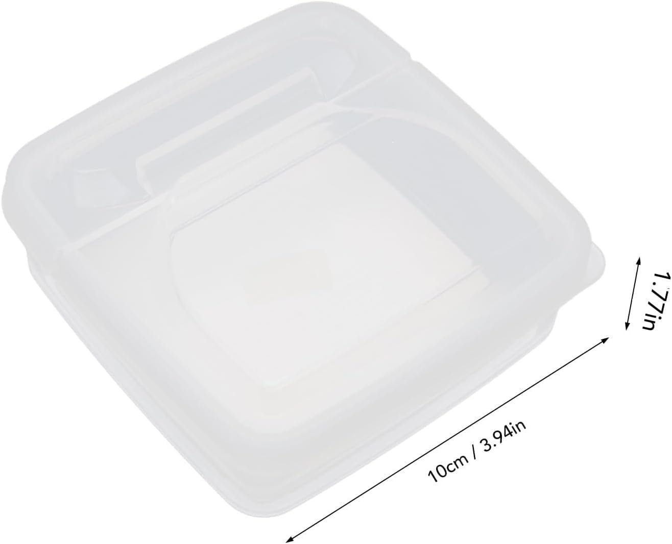 4 PCS Cheese Storage Containers with Flip Lids, Sliced Cheese Container for Fridge, Clear Plastic Butter Block Cheese Slice Storage Box Portable Freezer Food Storage Containers