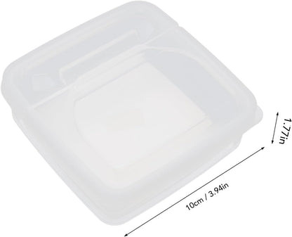 4 PCS Cheese Storage Containers with Flip Lids, Sliced Cheese Container for Fridge, Clear Plastic Butter Block Cheese Slice Storage Box Portable Freezer Food Storage Containers