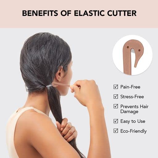 Kitsch Hair Tie Cutter - Easy To Use, Pain Free, No Damage Hair Accessories for Girls | Ponytail Cutter Tool for Kids & Toddlers | Elastic Ties Remover, 3pc Multicolor