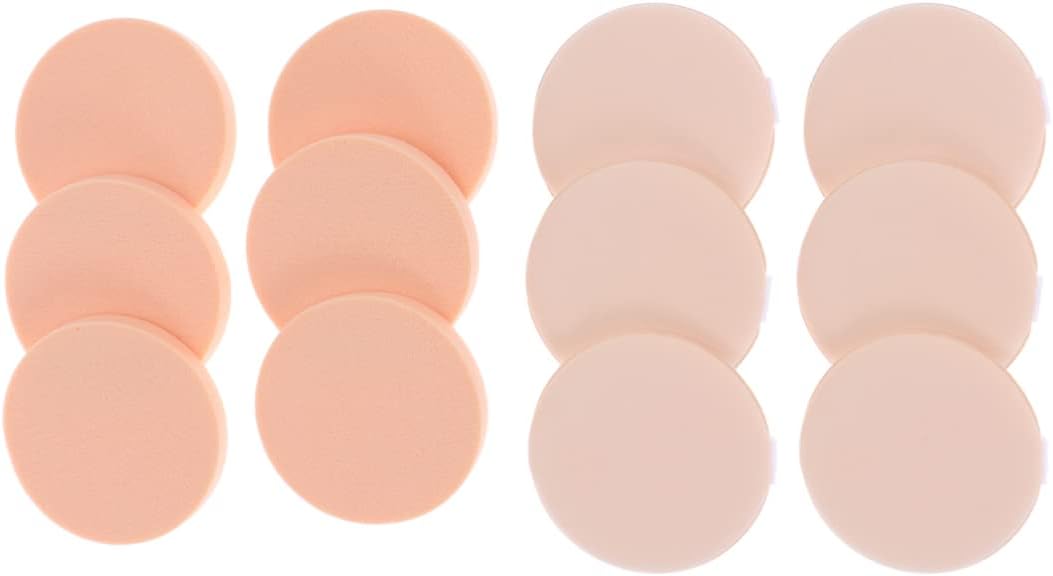CALLARON 12Pezzi Spugnette Makeup Rotonde Accessori per Fondotinta e Polvere per Applicazioni Uniformi Casa e Salone