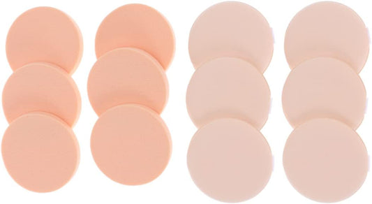 CALLARON 12Pezzi Spugnette Makeup Rotonde Accessori per Fondotinta e Polvere per Applicazioni Uniformi Casa e Salone