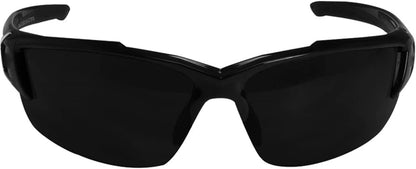 EDGE SDK116-G2 Khor G2 Wrap-Around Safety Glasses, Anti-Scratch, Non-Slip, UV 400, Military Grade, ANSI/ISEA & MCEPS Compliant, 5.04" Wide, Black Frame / Smoke Lens