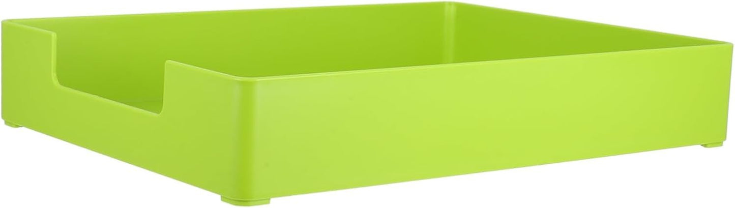 DOITOOL Office Desk Organizer Tray Green File Storage Box Stackable Paper Holder for Efficient Workspace Organization for Home School and Office Use