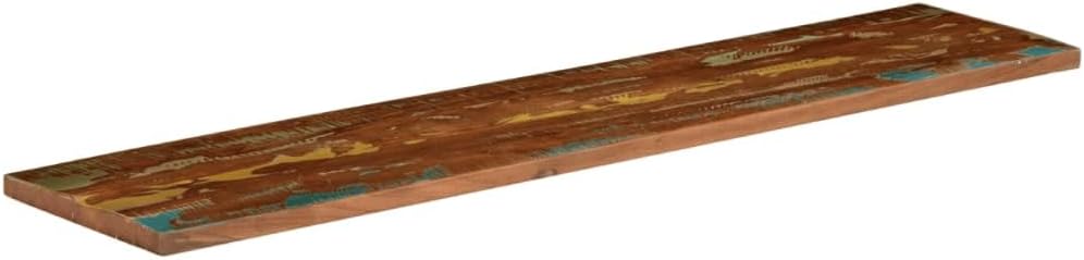 Recycled Solid Wood Rettangolare Tabletop 140 x 20 x 2,5 cm - Ideal for Desks & Dining Tables, Durable & Eco-Friendly Surface - 371017