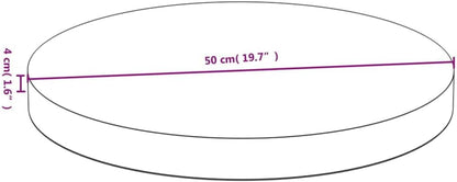 Round Bamboo Dining Table Top Replacement, 50 x 4 cm, Ideal for Restaurants, Cafes, Hotels, Commercial Use, Brown, Versatile Bar & Desk Use