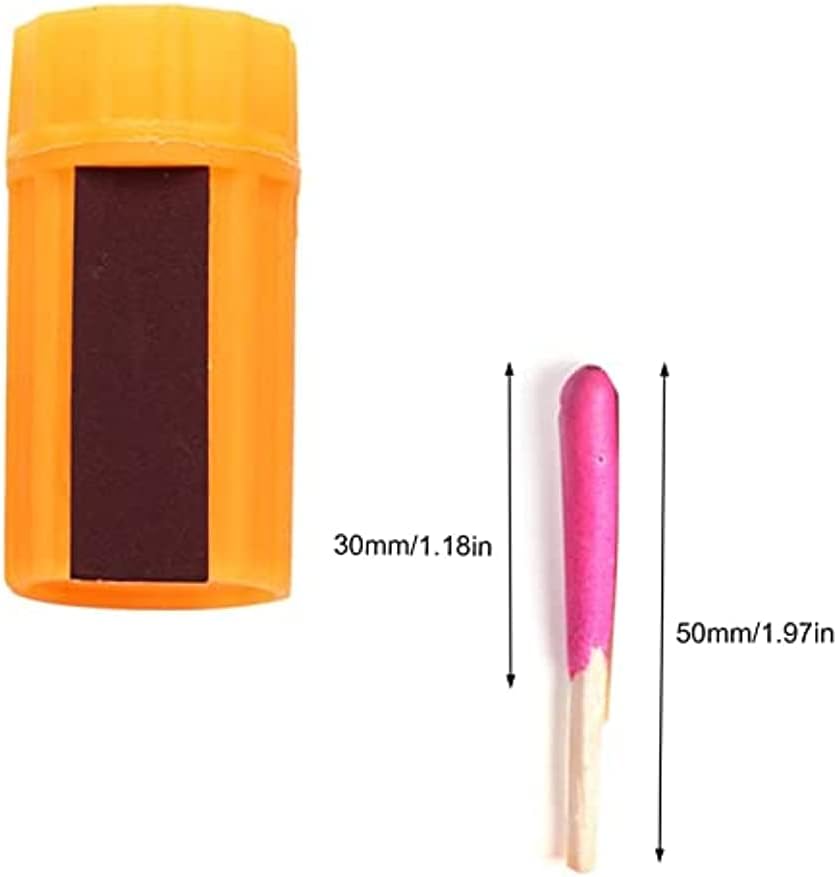 Waterproof Matches Survival Kit, Stormproof Matches with Case, 20pcs Fire Starter, Emergencys Fire Starter Matches for Hiking Camping Outdoor Survival (100pcs), 5Pcs