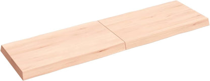 140 x 40 cm Solid Wood Table Top, Raw Edge Design, Versatile Kitchen Dining Table, Desk Surface, Ricambio Tavolo per Home & Office Use