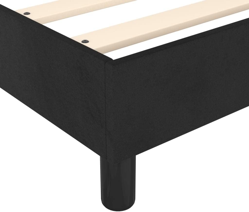 Lechnical Giroletto a Molle con Materasso Nero 140x190 cm in Velluto,Mobili,Letti e Accessori,Letti e telai per Letti