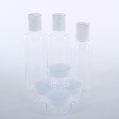 1st Care Refillable Toiletry Travel Bottle and Jar (7 Pieces Set)