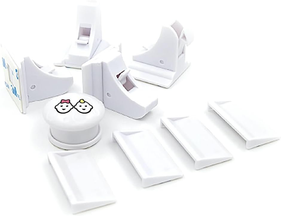 Magnetic Cabinet Locks with Adhesive, Easy Installation Tool - Child Proof Drawers - No Tools Or Screws Needed - Jool Baby (Standard, 4.0, Pack)