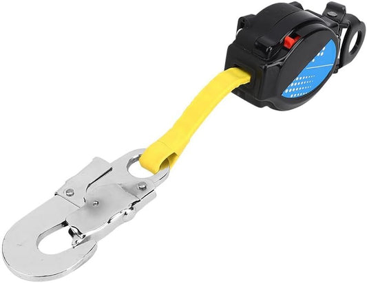 Lwuey Self Retracting Lifeline, 1.6M Telescopic Fall Protection Roofing Safety Heavy Duty Snap Hook Harness Anti Quick Action Braking System Restraint Device Retractable Lanyard Outdoor Work Equipment