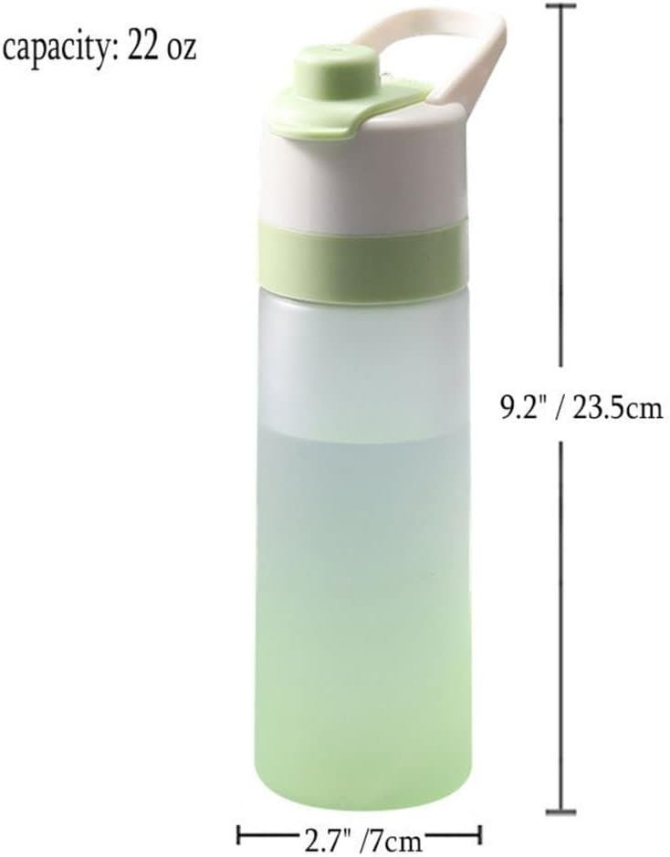 22 Oz Mist Spray Water Bottle Portable Sport Water Bottle Anti-Leak Drinking Cup with Mist Hydration