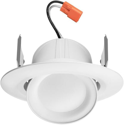 Juno RB4AC RGBW MW L/SKTWHIP M6 RetroBasics Connect Adjustable LED Downlight, Dynamic Color Red, Green, Blue, White, Matte White, 4-Inch