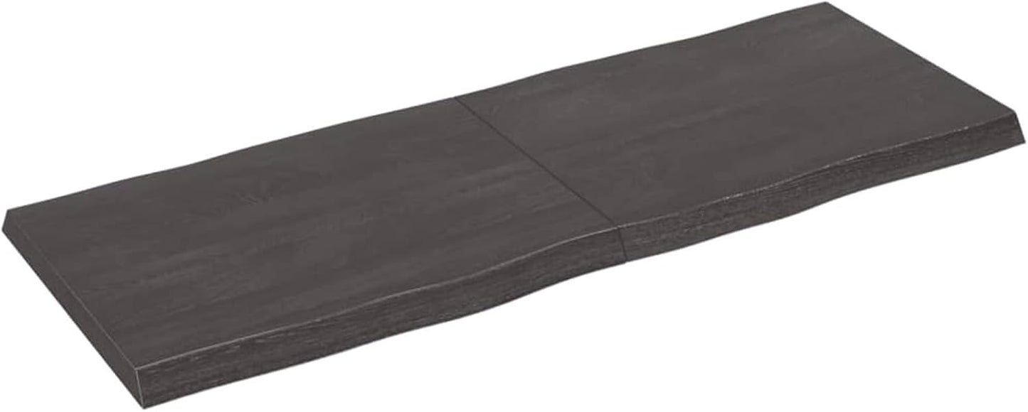 Solid Wood Tabletop, Dark Brown, 160 x 60 x (2-6) cm, Live Edge, Replacement for Coffee Table, Dining Table, Desktop Surface, Kitchen Countertop
