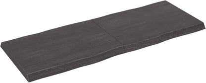 Solid Wood Tabletop, Dark Brown, 160 x 60 x (2-6) cm, Live Edge, Replacement for Coffee Table, Dining Table, Desktop Surface, Kitchen Countertop