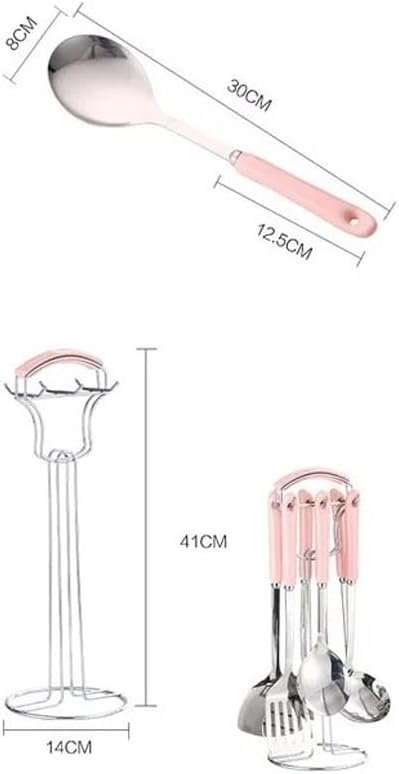 NSTVVEE Cucchiai da Cucina Spatole in Acciaio Inossidabile Utensili e Gadget da Cucina Utensili da Cucina Set da 7 Pezzi