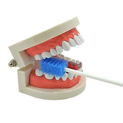 Oral Care Swabs Disposable- Blue 100 Counts