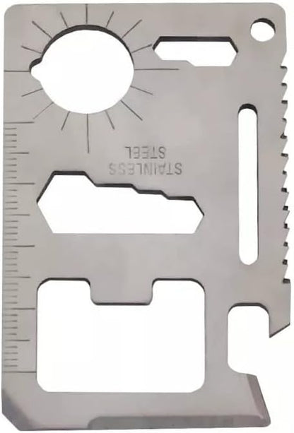 LORJE 11 in 1 Pocket Survival Credit Card Multi-Tool (1 Pack)