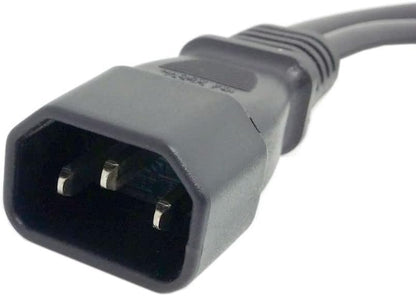ChenYang IEC 320 C14 Male 1 to 2 C13 Female Y Splitter Power Extension Cable Adapter 10A 250V for Monitor/Computer/PDU Chassis/Printer