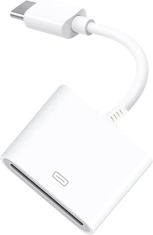30 Pin to USB C 30 Pin Female to USB 3.1 Type C Male USB-C Adapter Cable Computers Components Accessories (White)
