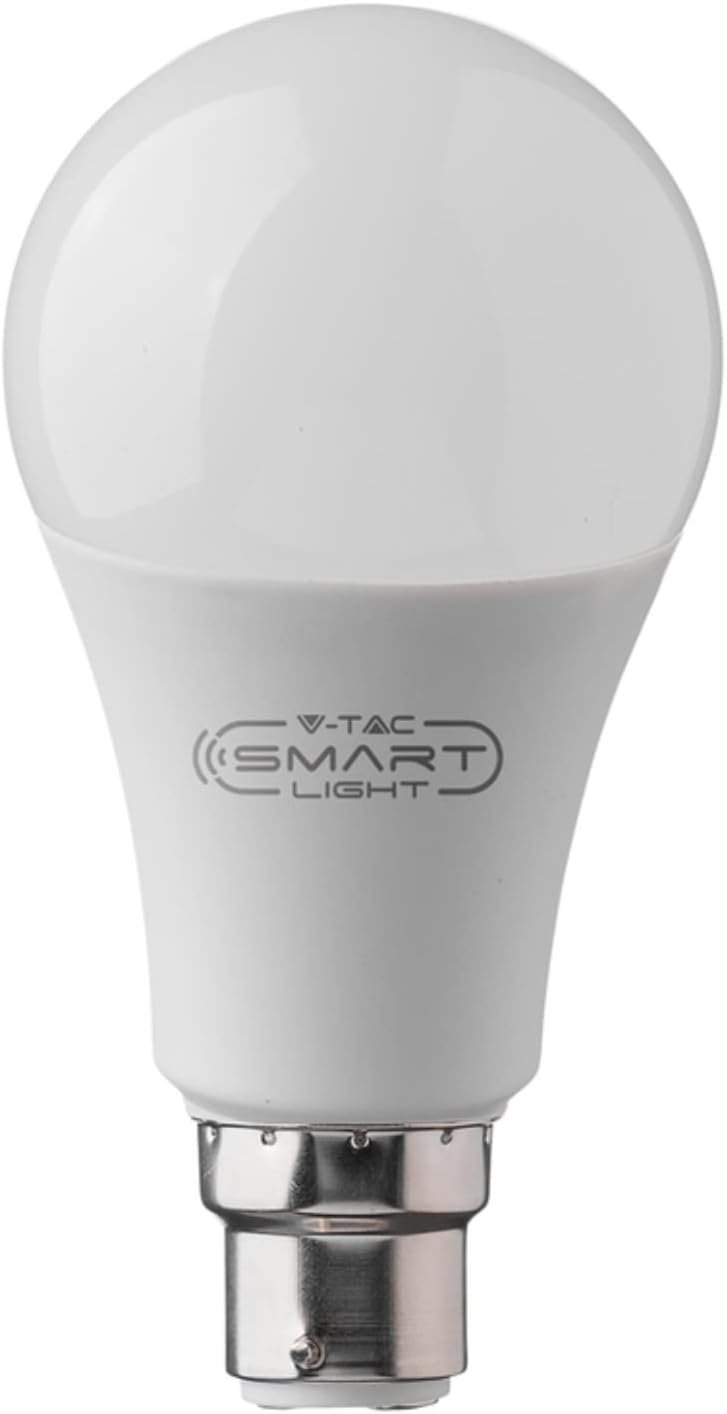 4 Pack V-TAC LED RGB Smart WiFi Bulb B22- A60, 10W, Dimmable, No Hub/Bridge Required, Work with Google Assistant & Amazon Alexa || Smart Lighting